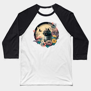 Cat x Flowers Baseball T-Shirt